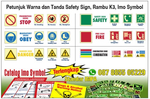 Petunjuk Warna Dan Tanda Safety Sign Rambu K3 Imo Symbol Rambu K3 Safety Sign Dan Imo Symbols